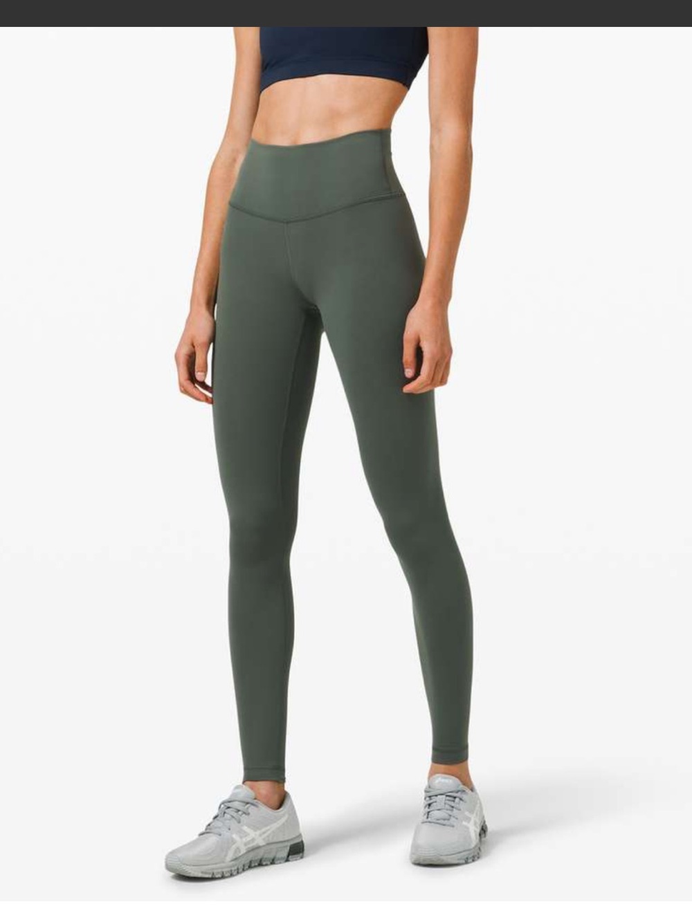 Lululemon Wunder Train HR Tights Leggings 28” Smoked Spruce Green Size 4 EUC